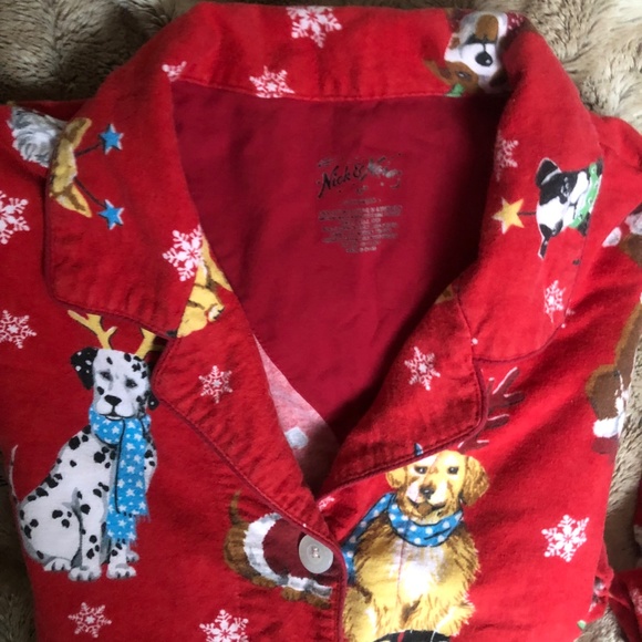 REDUCED-NICK&NORA VINTAGE REINDOGS HOLIDAY PJS,RARE PLUS SZXXL VERY EUC NO FLAWS - Picture 12 of 14